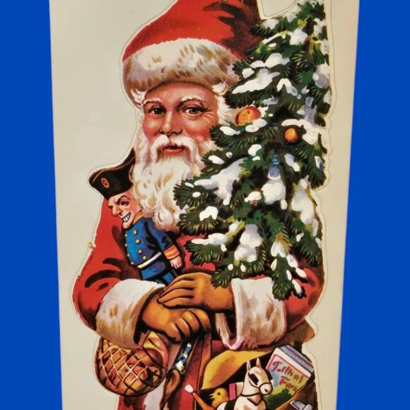 3 Merrimack Vintage 10" Old World Santa Claus St Nick Stickers Hong Kong Print - Picture 3 of 5